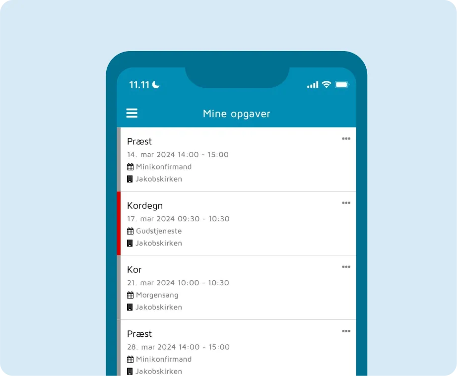 Se alle dine opgaver på ChurchDesk app’en, uanset hvor du er