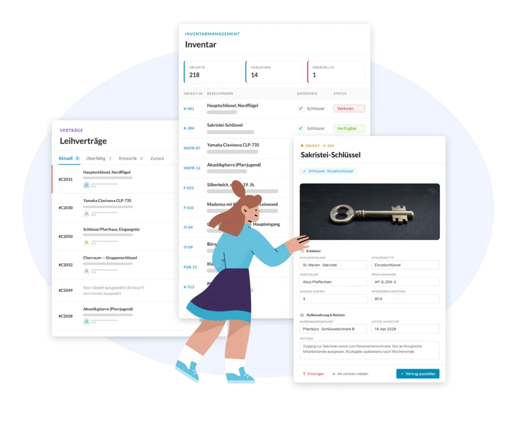 ChurchDesk key and inventory management with loans
