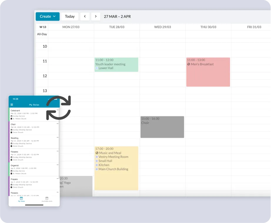 Book ansatte og frivillige direkte i Kalender