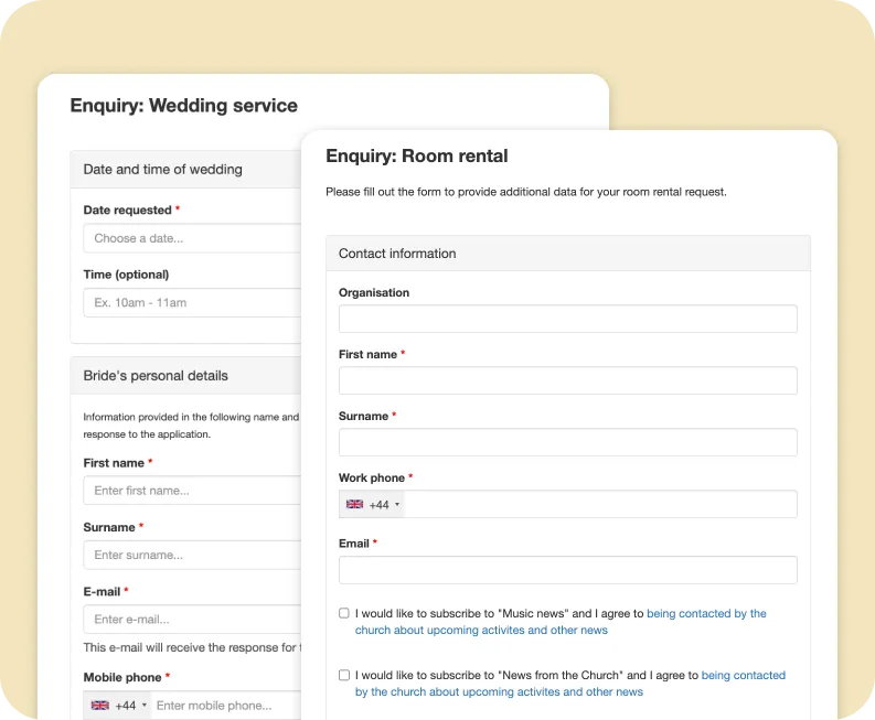Automatic forwarding and confirmation of enquiries