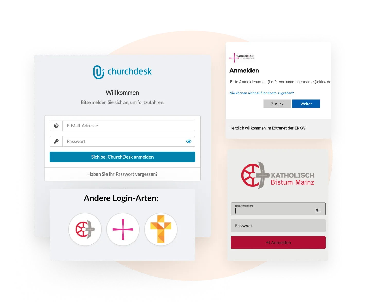 Single sign-on-login in ChurchDesk met de kerkelijke identity provider