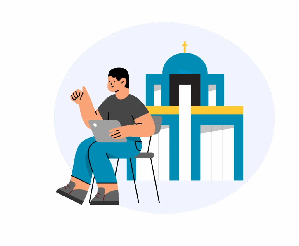 Illustratie: ChurchDesk ondersteunt een parochie bij het opzetten van haar website